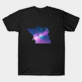 Abstract Galaxy Cat T-Shirt